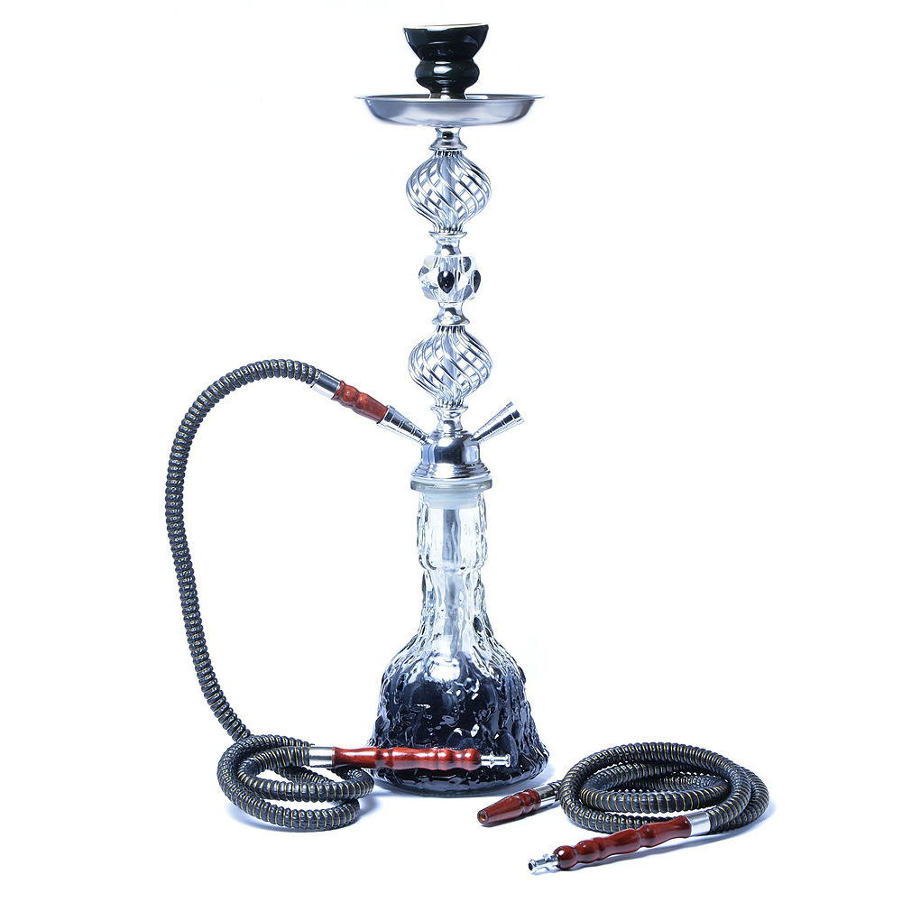 NEW Arabian Hookah Set Large Glass Double Tube Hookah Shisha Pipe Waterpijp For Travel