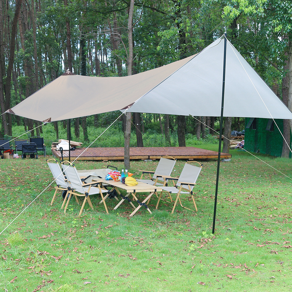 Outdoor Canopy Tent Camping Camping Picnic Rainproof Sunscreen Picnic Equipment Supplies Silver-Coated Sunshade Pergola