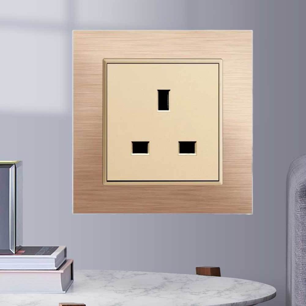 OSWELL  Residential indoor 2gang 1/2way Hotel Home Blank Switch Cover Plate Wall Light British Style Home Toggle Switch