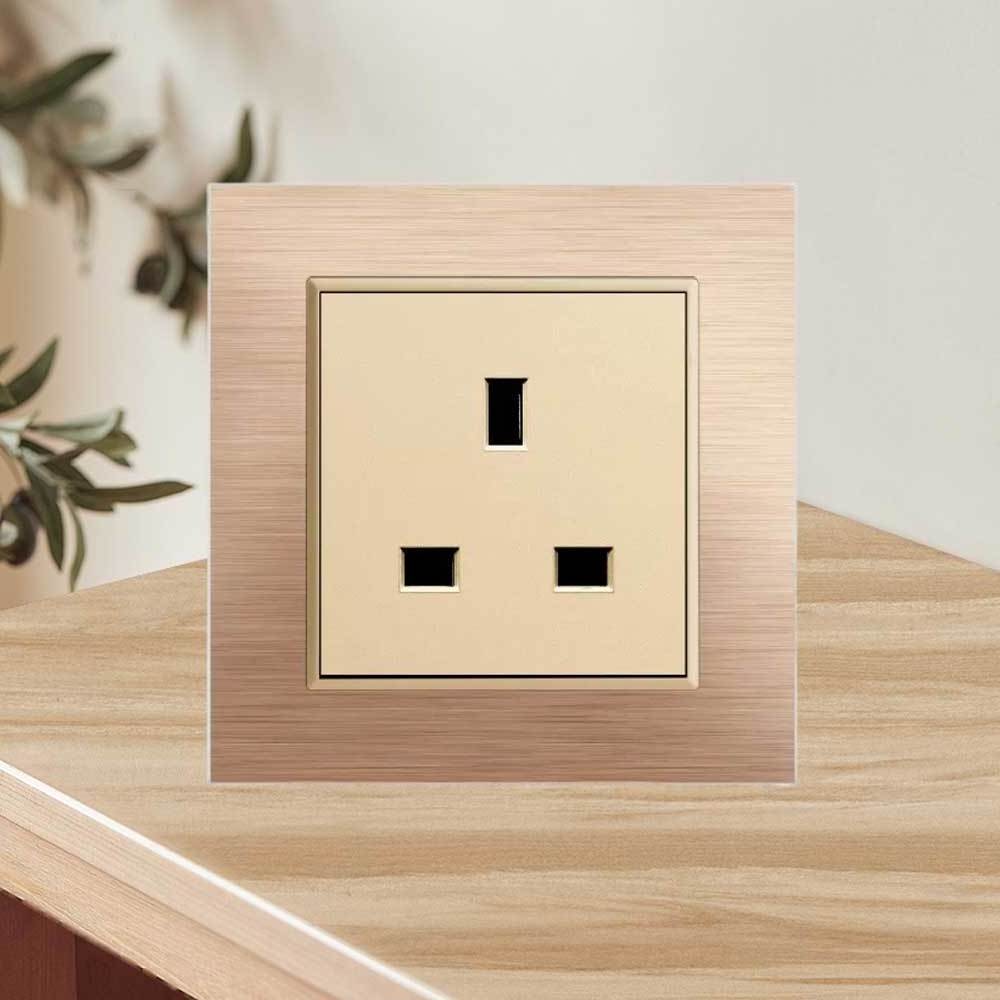 OSWELL  Residential indoor 2gang 1/2way Hotel Home Blank Switch Cover Plate Wall Light British Style Home Toggle Switch