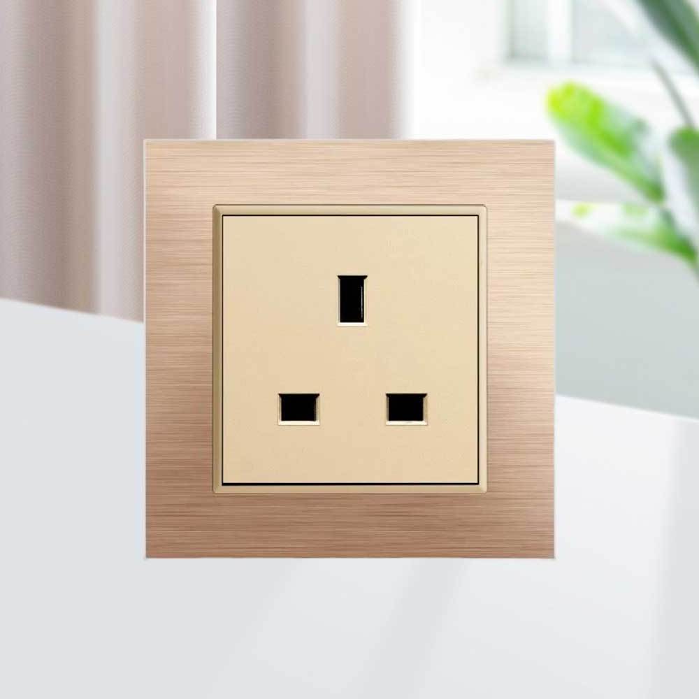 OSWELL  Residential indoor 2gang 1/2way Hotel Home Blank Switch Cover Plate Wall Light British Style Home Toggle Switch