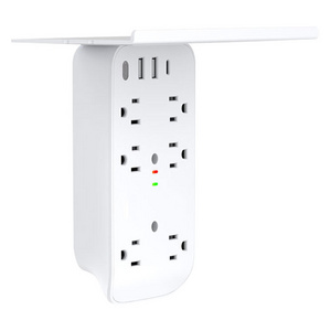 OSWELL American multifunctional wall plug socket with USB Night Light Shelf