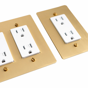 OSWELL US New Arrival Brass Gold Panel US Standard 1GANG Dimmer Brass  Toggle Switch Pull Switch 15A USB Socket