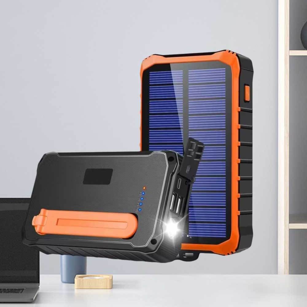 OSWELL Outdoor Emergency Mobile Solar Charger Tools 10000mAh 5V 2A Fast Charging Hand Crank Solar Power Banks with Led Light