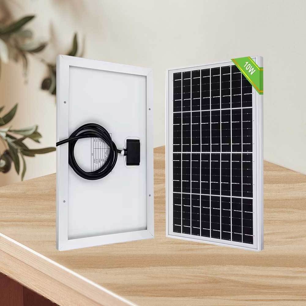 OSWELL 12V Solar Panel 10W 20W 50W Solar Power Panel Charger Portable for Vehicle Gate Opener Electrical Fence Solar Lights