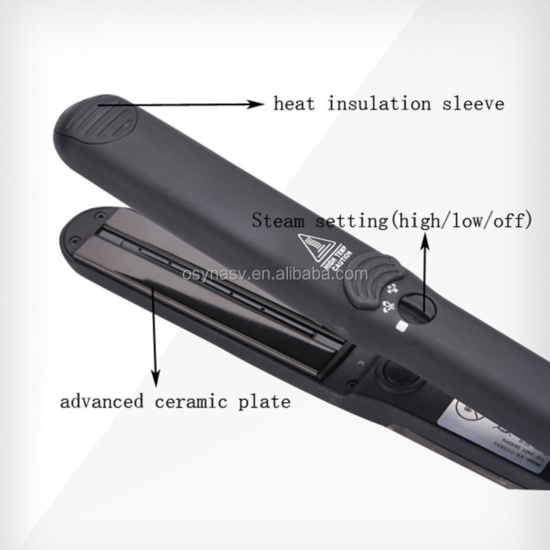 Professional Steam Hair Straightener With Argan Oil Straightening Irons Flat Iron Tourmaline Ceramic Vapor