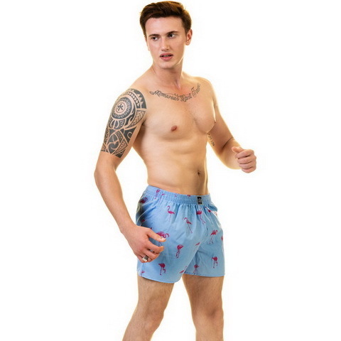 Wholesale Men's Youth Thong Short Boxer Brief Cotton Underwear Woven Long Adults Print Pattern for Men Knitted Mid-rise