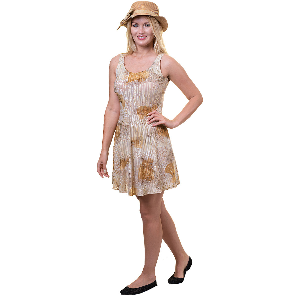 Golden Swing Striped Women Dress