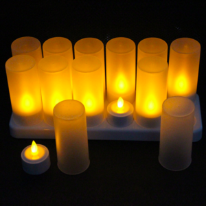 Spa Pillar Rechargeable Flameless Tea Lights Light Electric Candle Yellow Producer Private Label Classic Home Decoration OTC