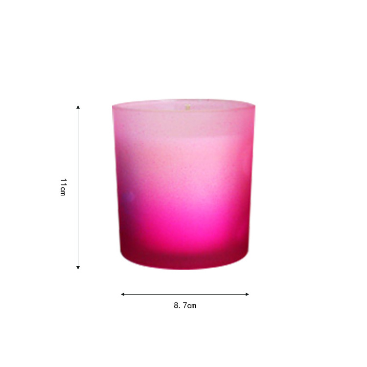 Wholesale personalized luxury SPA 150g soy wax candle in ombre colorful glass jar -Tahitian Vanilla