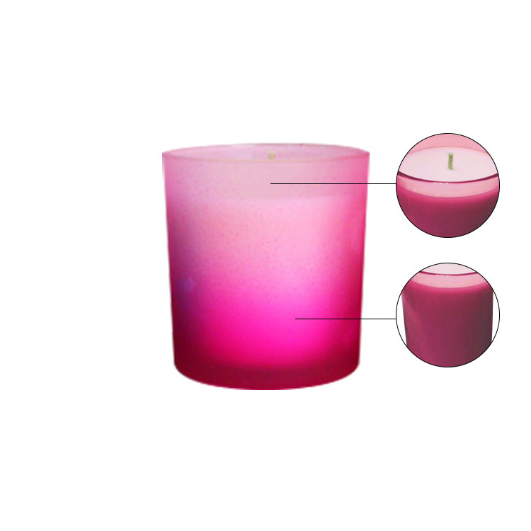 Wholesale personalized luxury SPA 150g soy wax candle in ombre colorful glass jar -Tahitian Vanilla