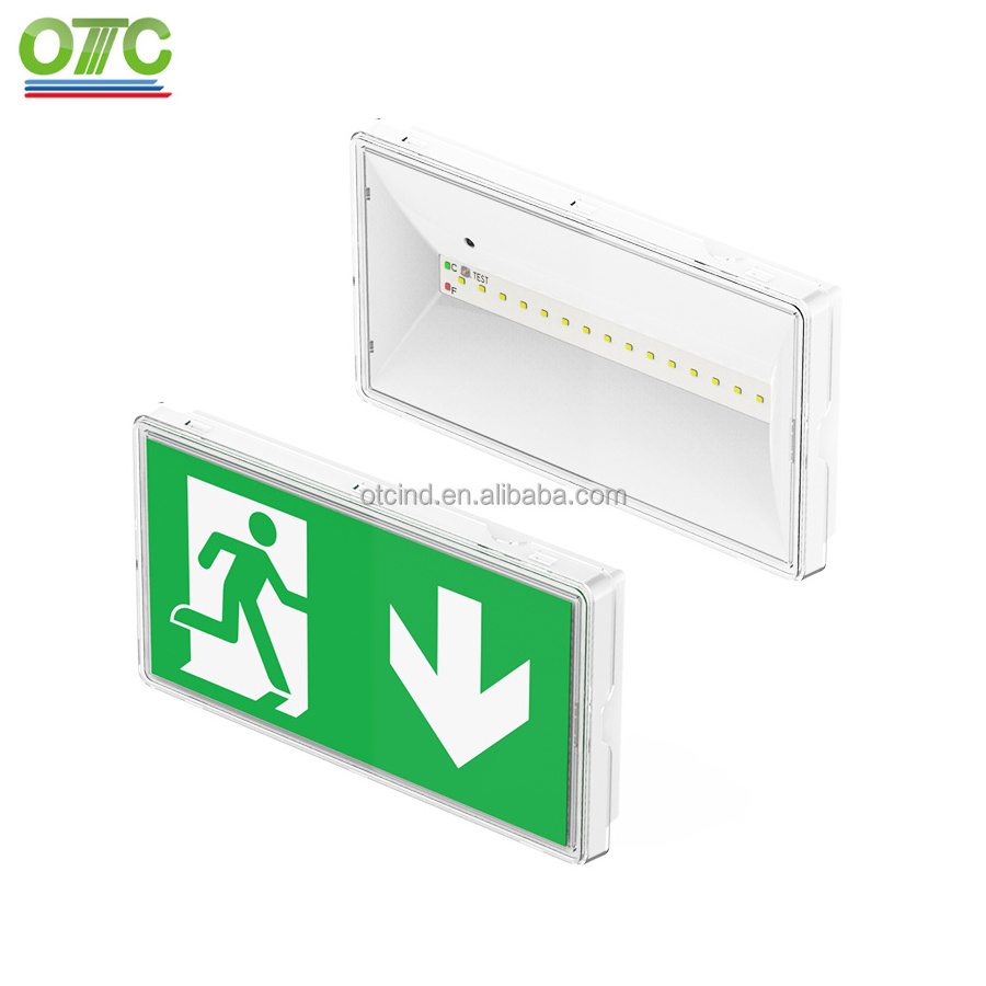 OT-HLB5-RST LED IP65 exit light and exit sign in one design