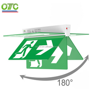 OT-ES9119 new 4-in-1 LED emergency exit light evacuation sign with 90 angle