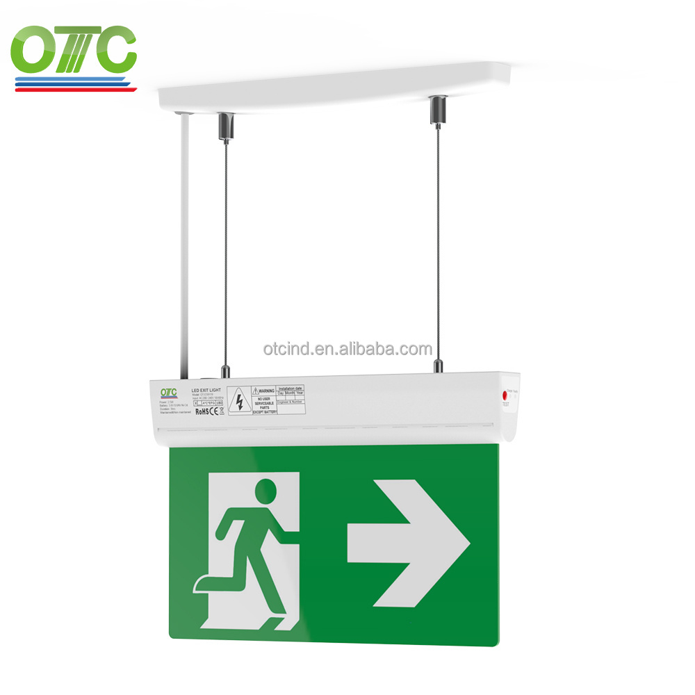 OT-ES9119 new 4-in-1 LED emergency exit light evacuation sign with 90 angle