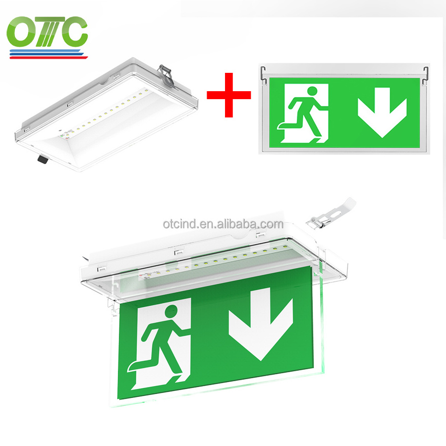 OT-HLB5-RST LED IP65 exit light and exit sign in one design