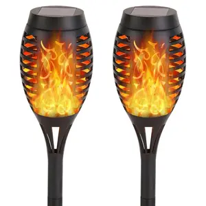 Led solar flickering flame torch lights outdoor decoration light solar dancing flame Solar Lights Outdoor Led