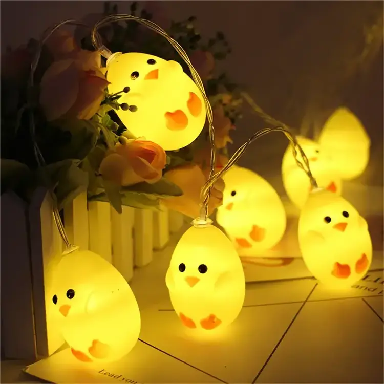 Battery Operated Led Light 10 LEDs Festival Lights Easter Chicken Design Decoration Led Lights