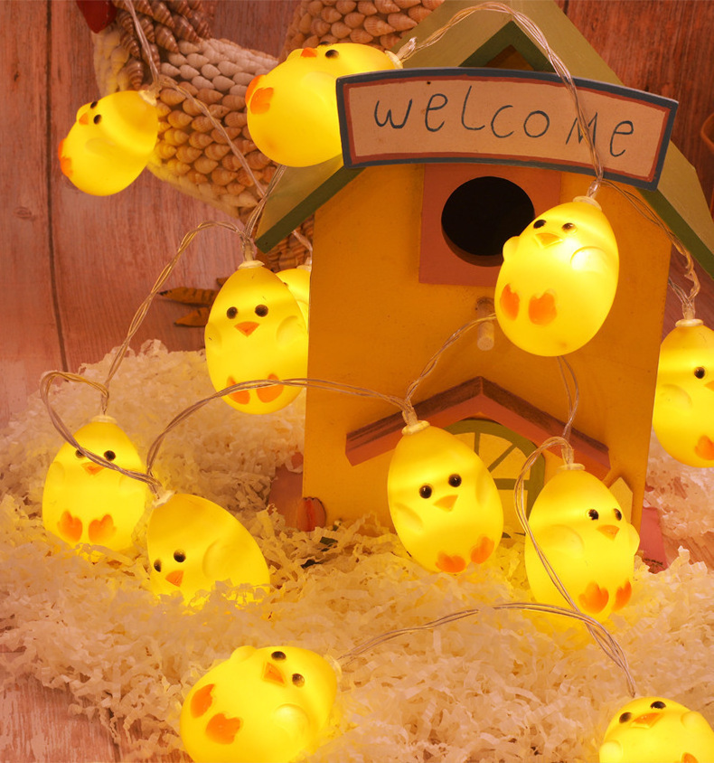 Battery Operated Led Light 10 LEDs Festival Lights Easter Chicken Design Decoration Led Lights