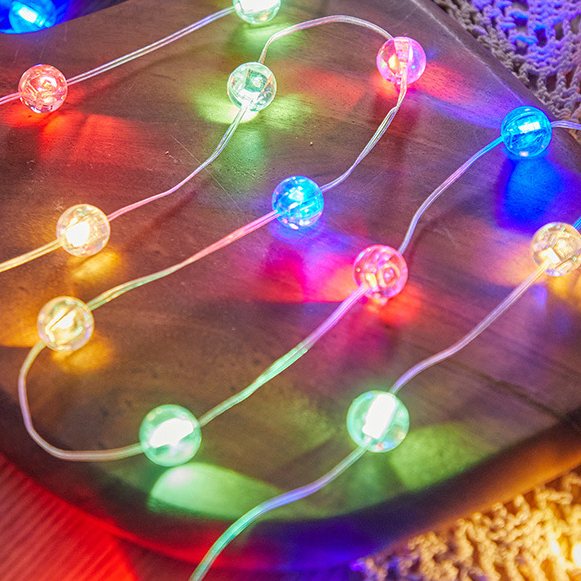 New Flexible fairy christmas curtain lights Ball Luces de navidad led soft cable string decoration led lights