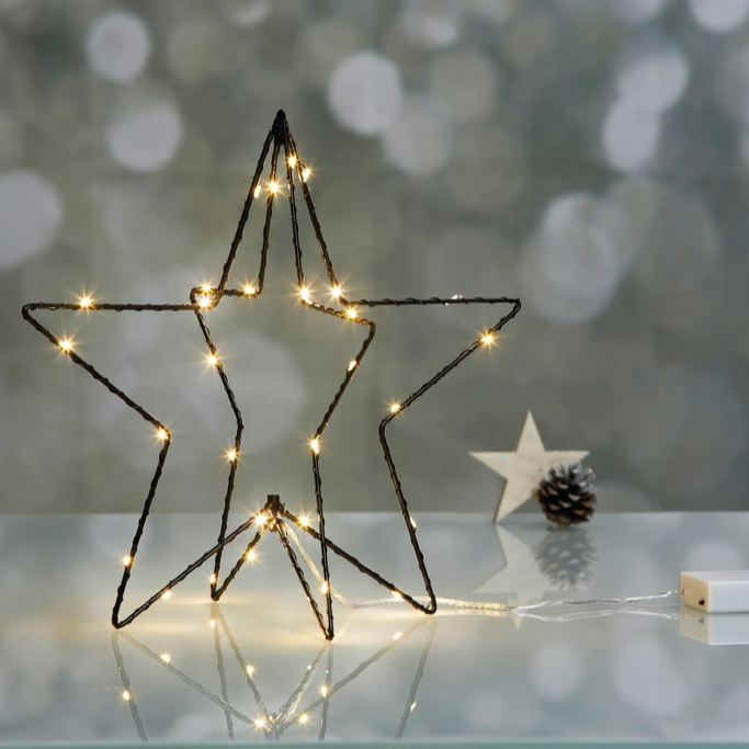 led party lights metal star light LED space saving battery operated led light