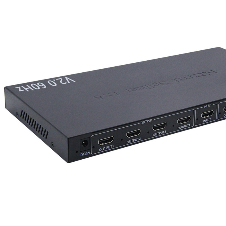 2.0  Ultra HD 1*8 HDMI Video splitter 1 in 8 out picture splitter  Smart EDID HDCP 4K 60hz Hdmi Splitter