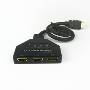 4K 3 Port HDMI Switch  3x1 1080P 3D HDMI Auto Switch 3 In 1 Out Pigtail Converter out pigtail Cable For DVD HDTV Xbox PS3 PS4