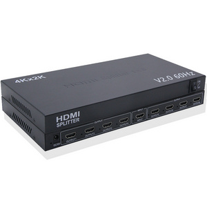 2.0  Ultra HD 1*8 HDMI Video splitter 1 in 8 out picture splitter  Smart EDID HDCP 4K 60hz Hdmi Splitter