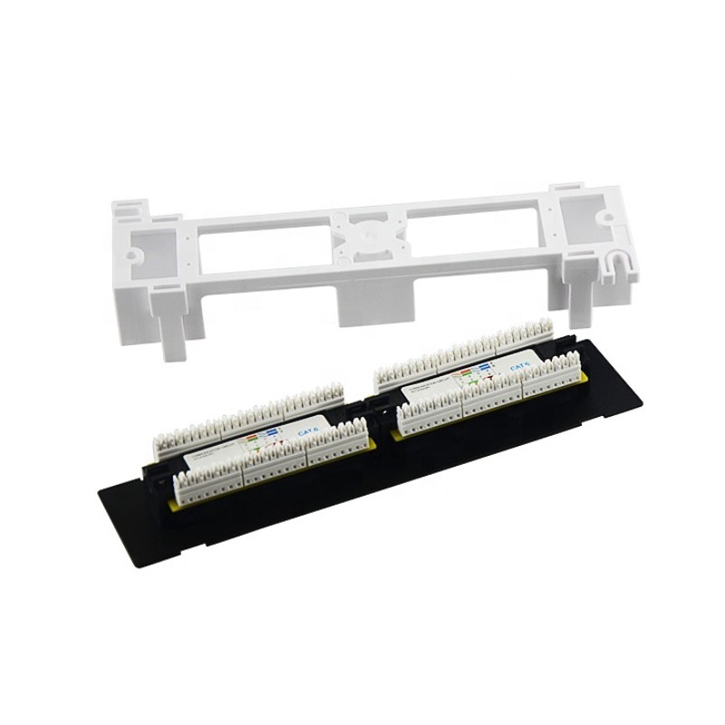 Fully loaded bracket wall mount  UTP rj45 10inch 1U 12 port Cat6 12port Patch Panel