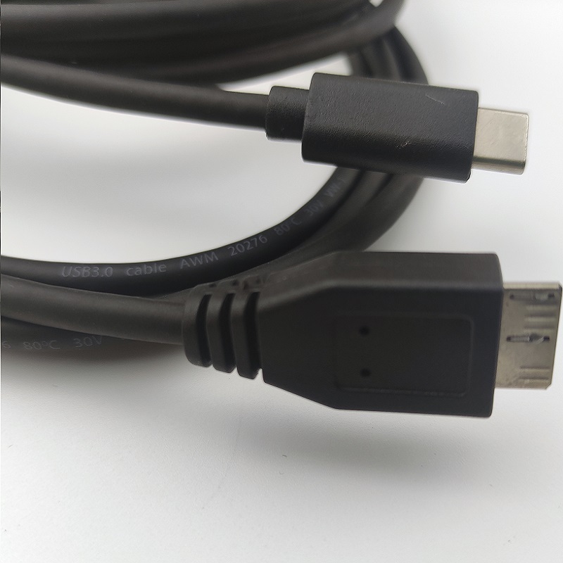 Type c to Micro-B Mobile Hard Disk Cable 5 Gbps USB3.1 to USB3.0 Hard Disk Data Cable