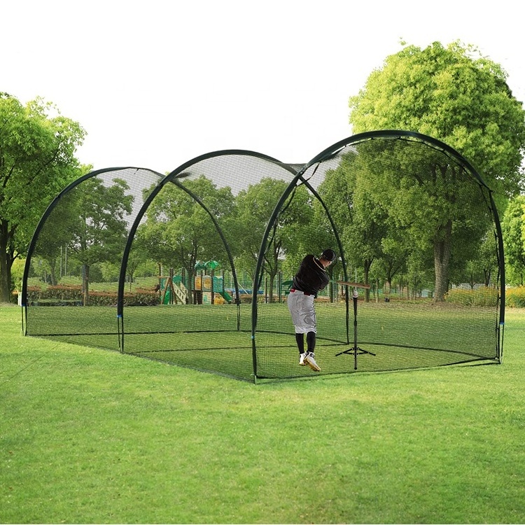 Baseball Softball Hitting Cage and Frame Backyard Training Equipment Freestanding Portable Batting Cage Pitching Practice Net