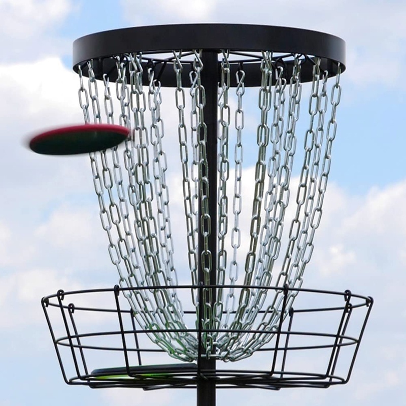 Sports Disc Golf Baskets Portable Disc Golf Target with Chains Included  Disc Golf Basket Stand Equipment for Hole