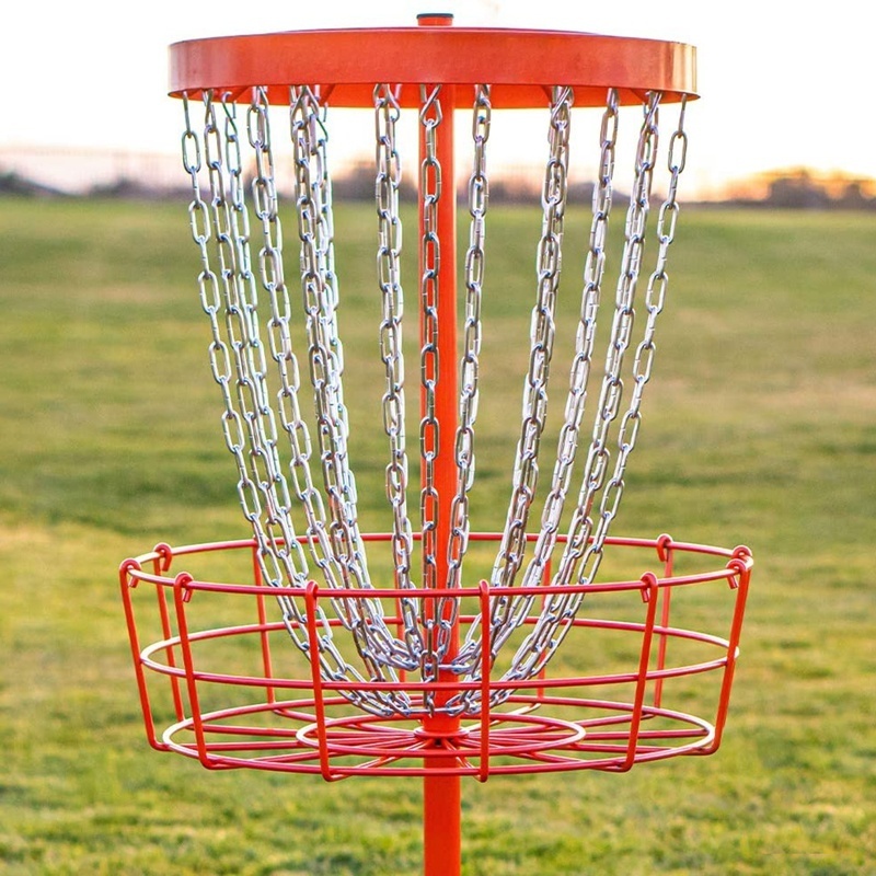 Sports Disc Golf Baskets Portable Disc Golf Target with Chains Included  Disc Golf Basket Stand Equipment for Hole