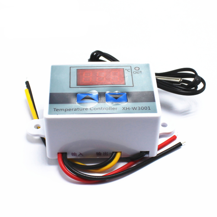 XH-W3001 W3001 LED digital thermostat temperature controller control Regulator switch DC 12V 24V AC 110-220V