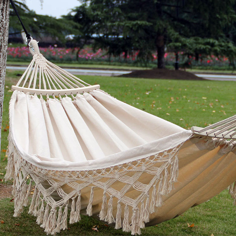 Canvas outdoor product hammock wood hammock chair stand macrame chair hammock for outdoor