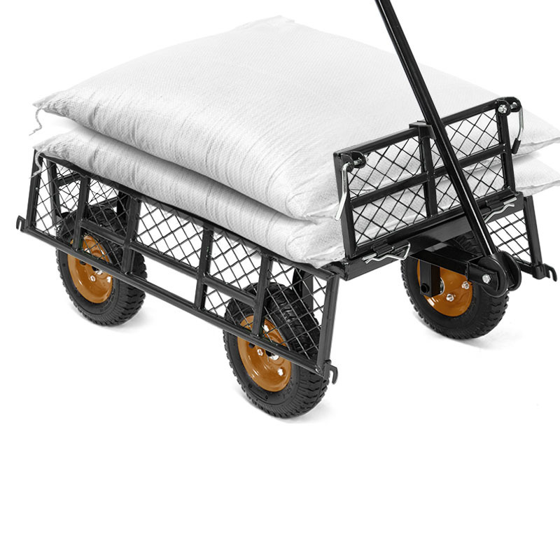 Manufacturing Mesh Process Small Garden Cart Garden Aluminum Garden Cart With Four Wheels