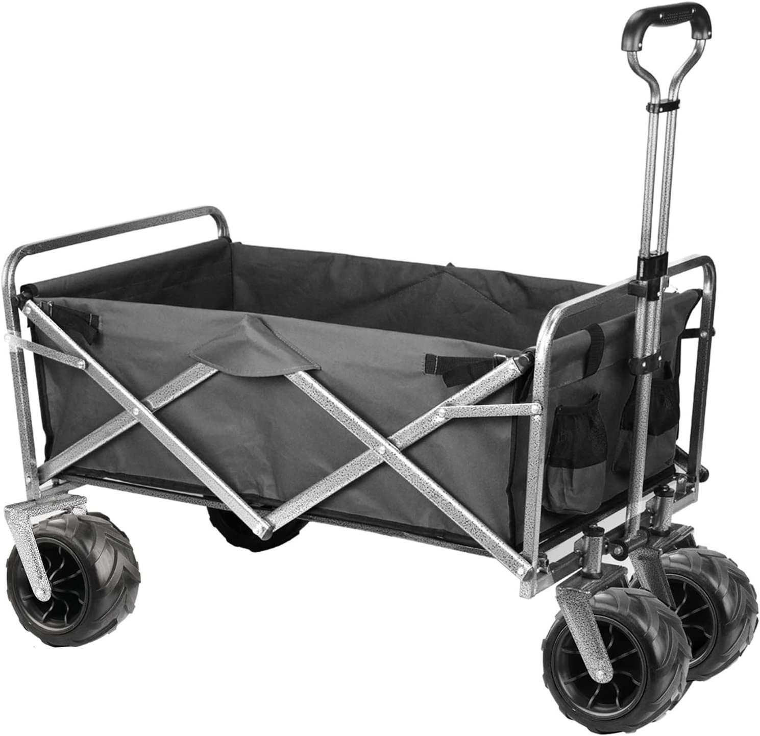 Outdoor wholesale garden pet trolley wagon camping folding Trolley with 10-inch rubber tread wheels