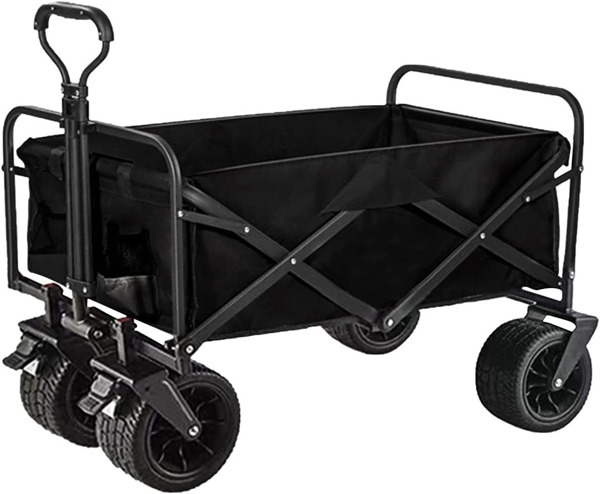 Outdoor wholesale garden pet trolley wagon camping folding Trolley with 10-inch rubber tread wheels