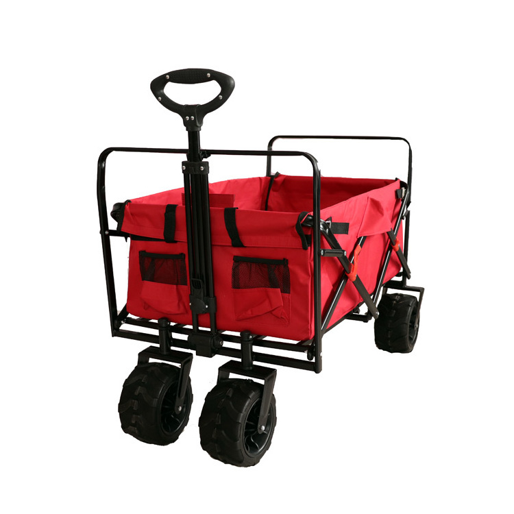 Outdoor gathering folding car Mountain wheel portable camping car camp car transport carrying trolley trailer trolley