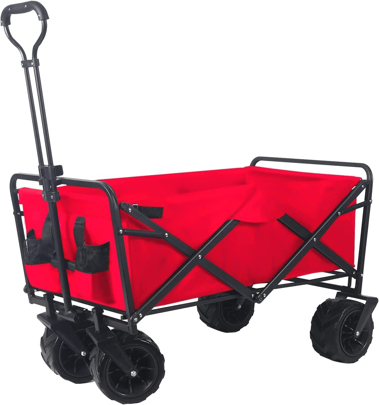 Outdoor wholesale garden pet trolley wagon camping folding Trolley with 10-inch rubber tread wheels