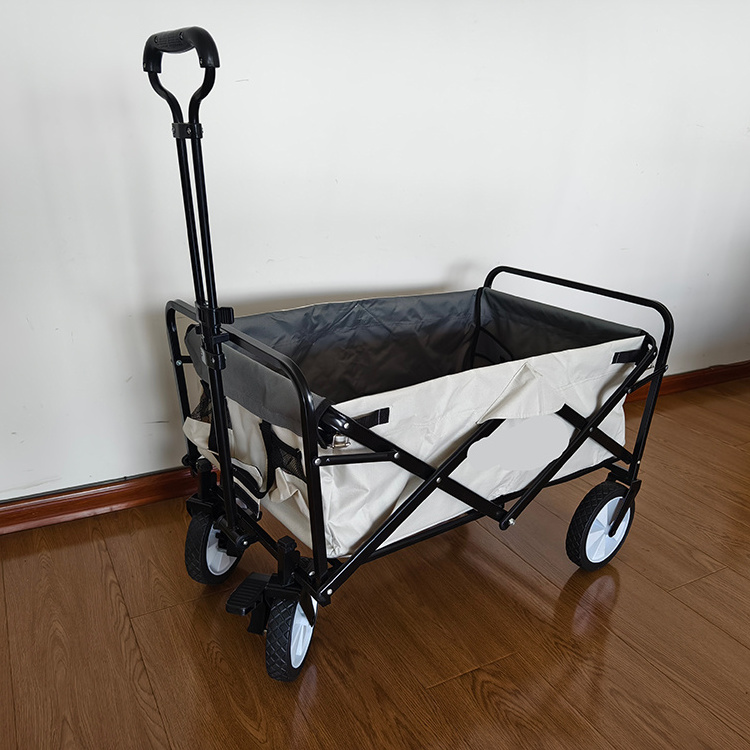 Hot Sale china Tool Storage shop four Wheels Heavy Duty  Beach Wagon 600D Oxford Outdoor Folding Wagon