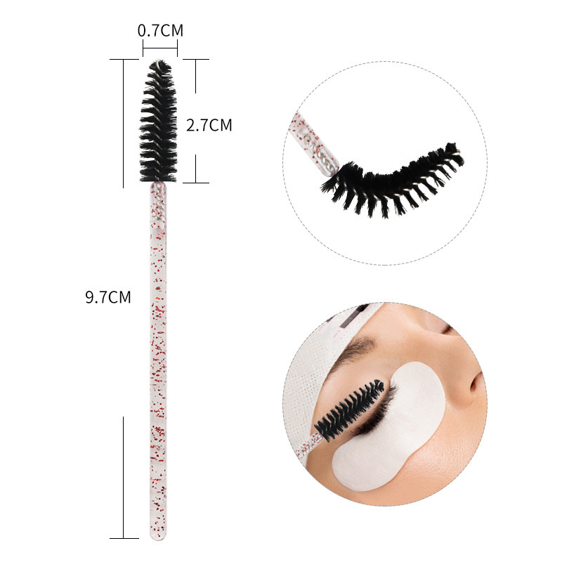 Disposable mascara wand lash cleaning brush eyelash lash extension supplies micro brushes Green pink lash brushes