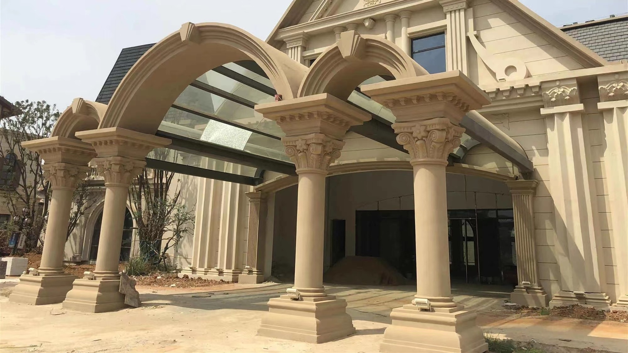 Square column cylindrical concrete mold Concrete column GRG/GRC  house decoration hollow column