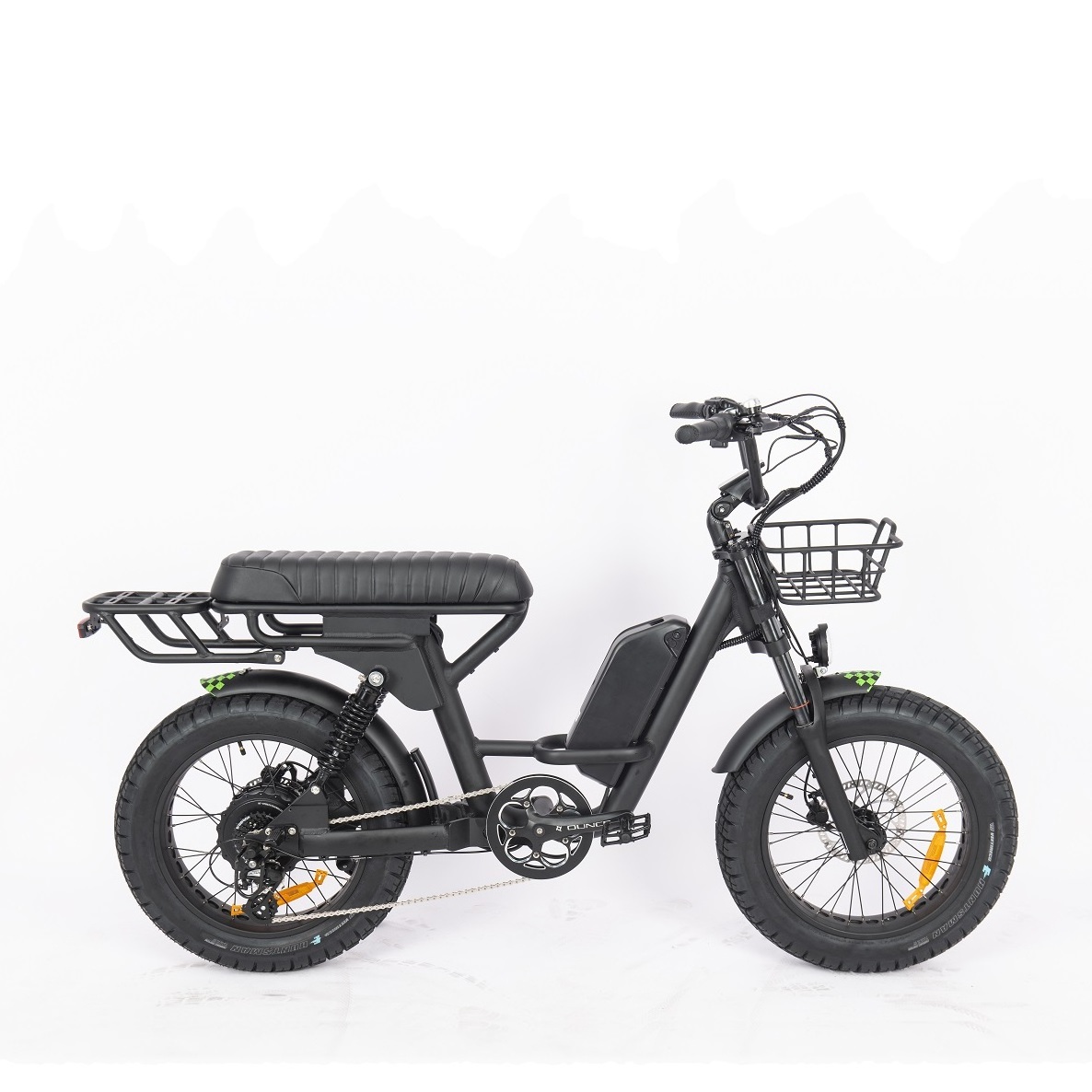 20inch New style big saddle electric bike fat tire double suspension electric bicycle Electric Hybrid Bike for men adult