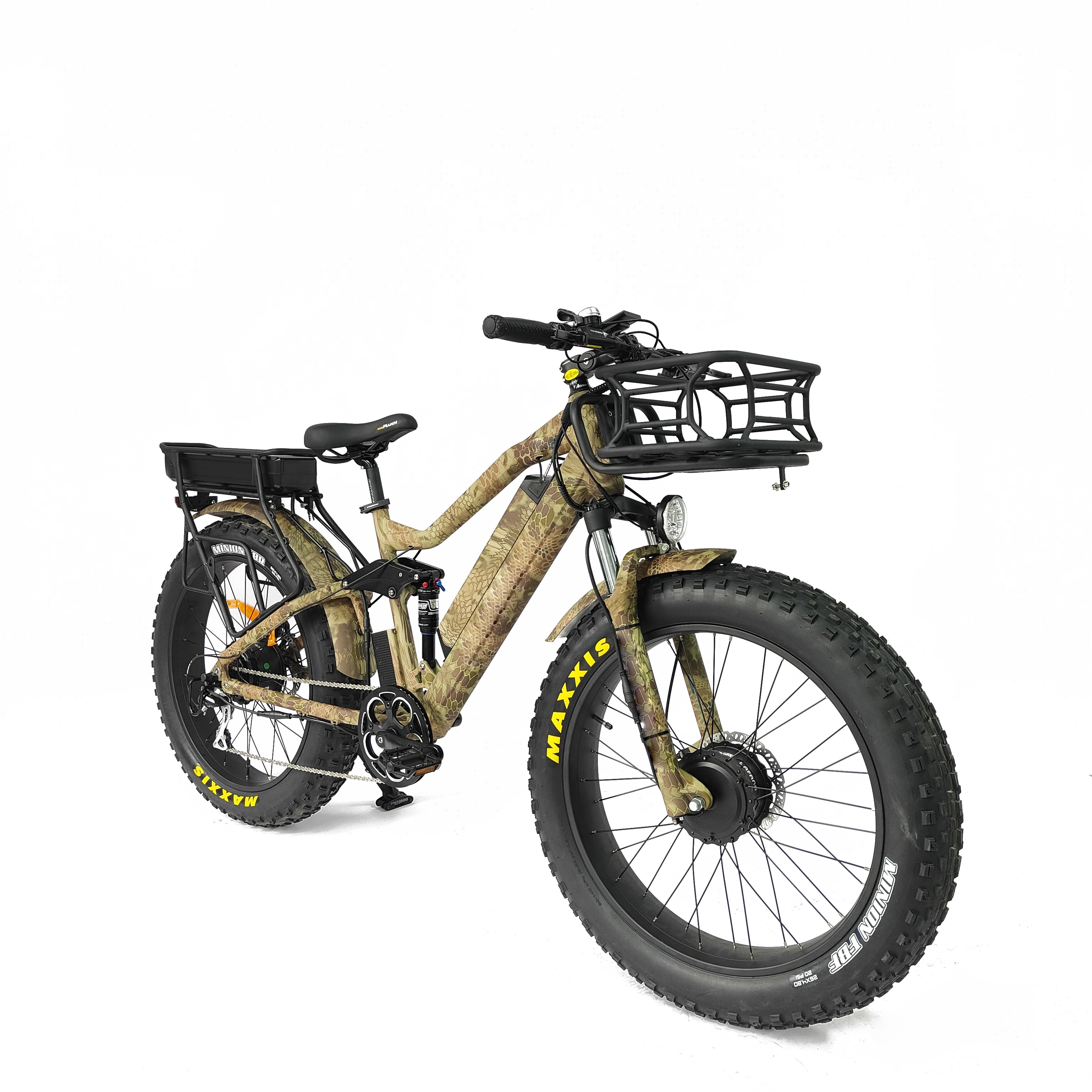 Factory Sales Camo Color Frame Electric Bicycle 1000w Electric Bike 750w Dual Motor Fast Electric Bike Hunting Ebike