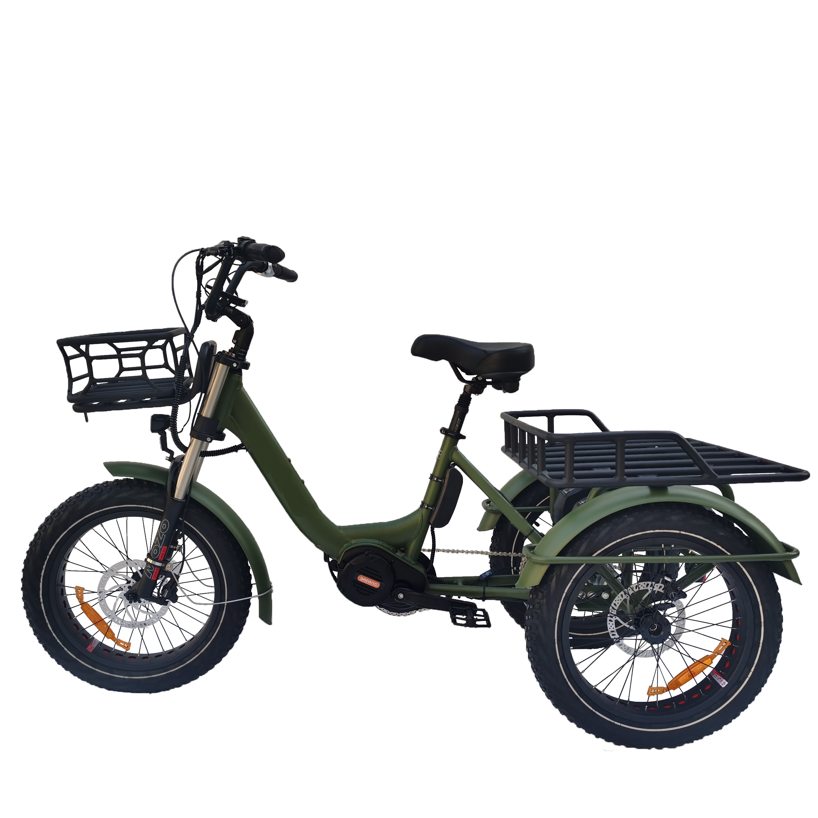 20inch  Cargo 1000w electric tricycle  mid drive 3 wheel electric bicycle fat tyre three wheel electric bike mountain E trike