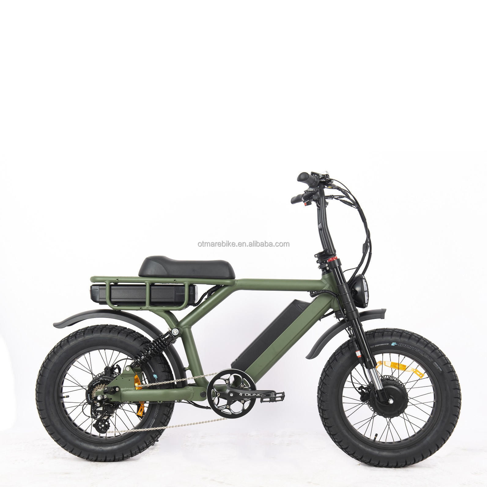 Dual motor ebike big battery electric cycle  otmar fat tyre full suspension electric bike  52V 1000w  electric mountain