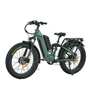 New Design Fat Tire Electric Bike Off Road Dual Motor Electric Bike Dual Motor Dirt Mountain Stealth Bomber 52v 48v 1000w E Bike