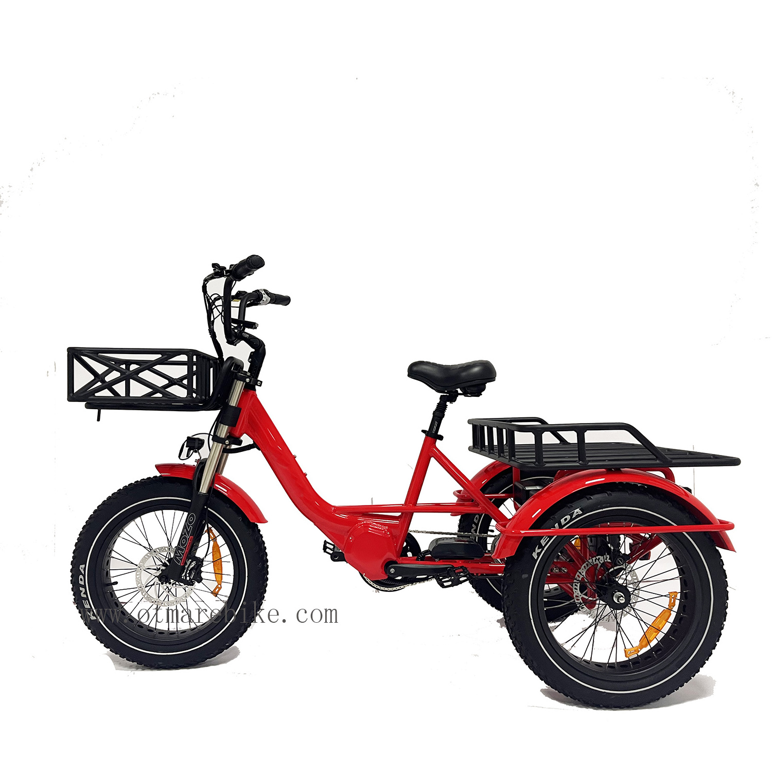 3 Wheel Electric Bike Cargo Mid Drive 750w 1000w Electric Fat Bike Adult Hot Sale Three Wheel Electric Delivery Bike