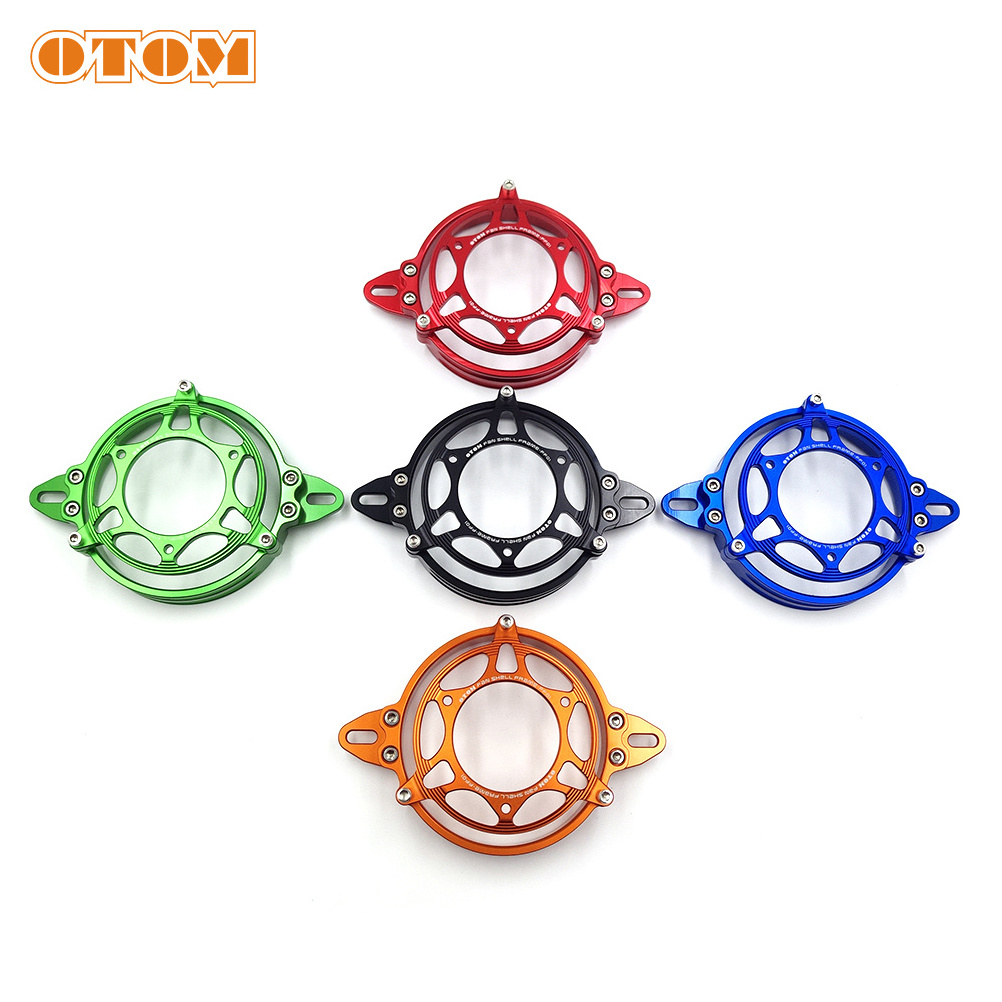 OTOM Motorcycle Universal Accessories CNC Aluminum 4 Inch Radiator Cooling Fan Frame Protection Cover Guard