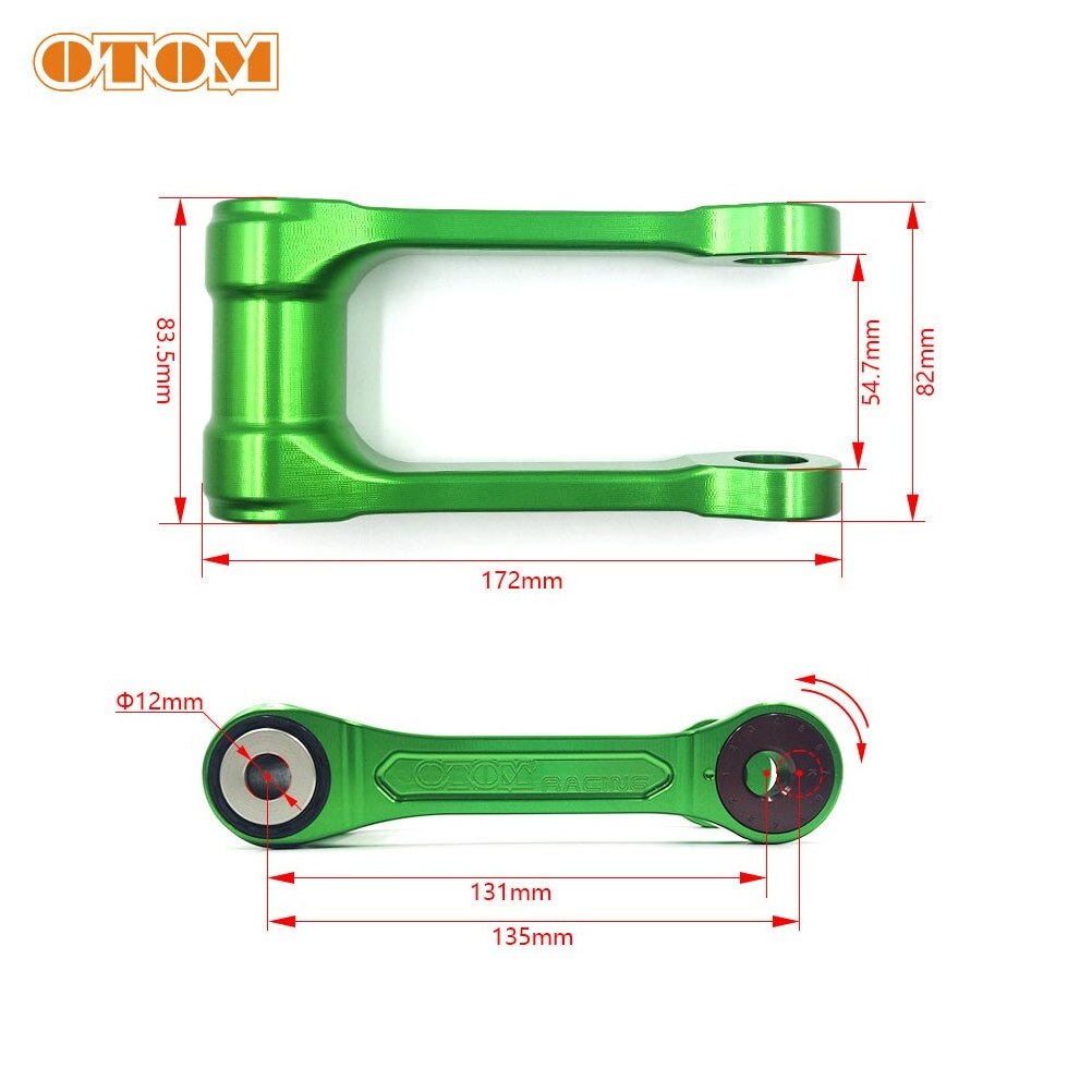 OTOM Motorcycle Dirt Bike Rear Suspension CNC Connecting Rod Adjustable Lowering Link KX250F Linkage ARM For KAWASAKI